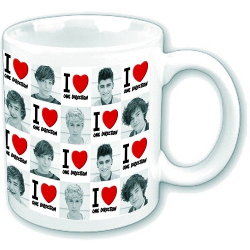 OFFICIAL LICENSED ONE DIRECTION I LOVE 1D TILES BOXED COFFEE MUG CUP Gifts & General Items