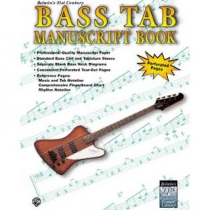 Belwins 21st Century Bass Tab Manuscript Book Sheet Music