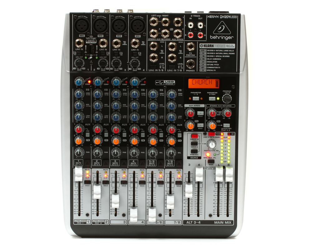 Behringer qx1204usb подключение к компьютеру