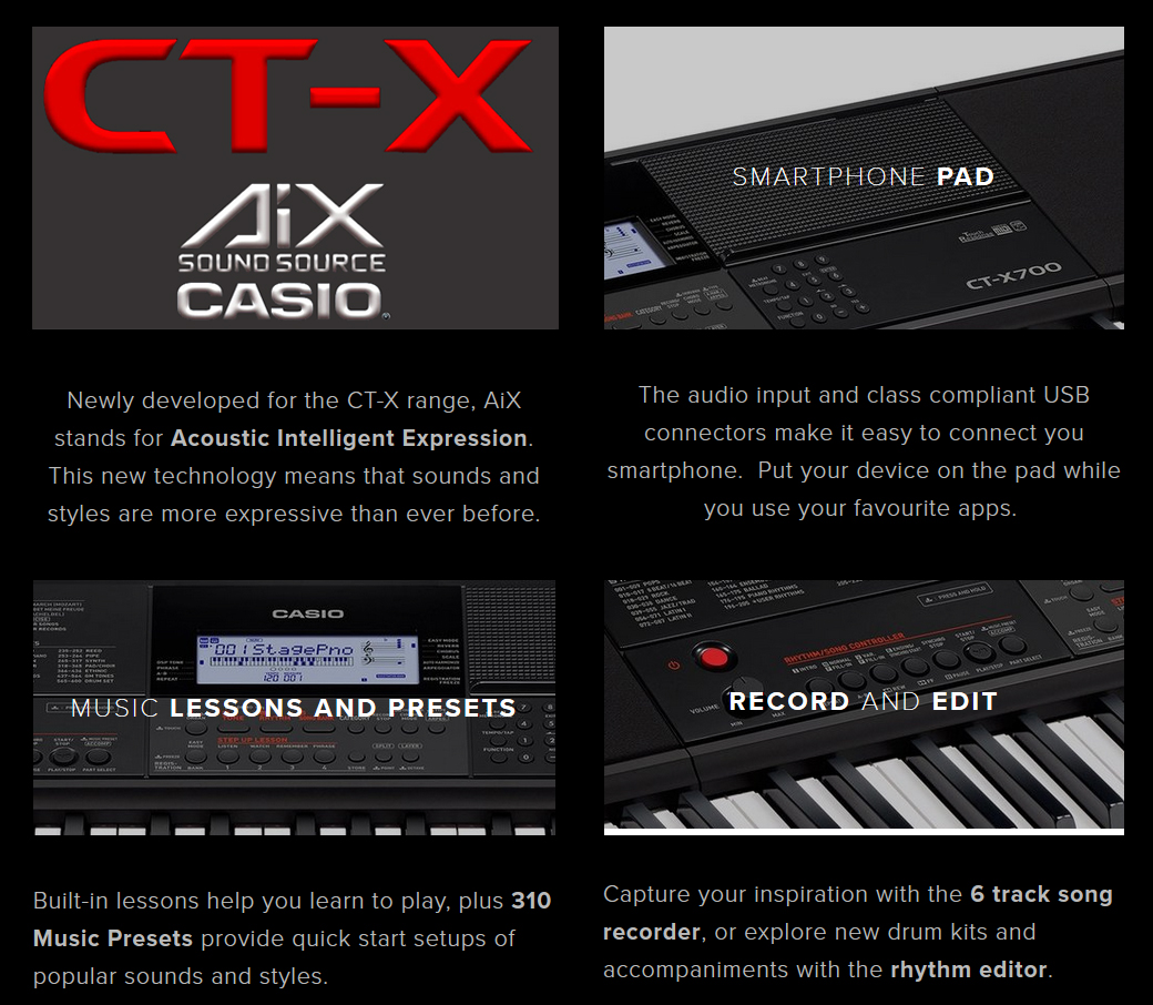 casio ct x700 specifications