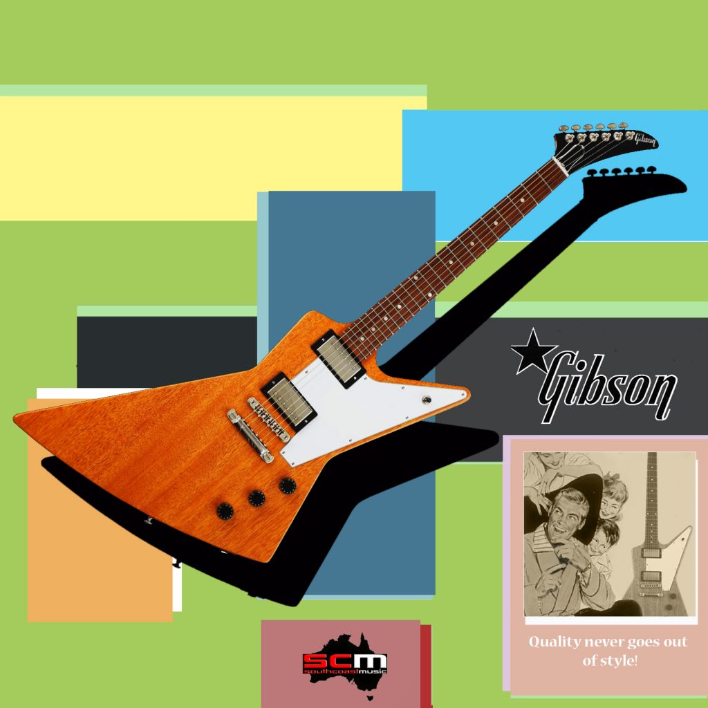 Gibson Explorer Electric Guitar Antique Natural finish with Gibson Hard