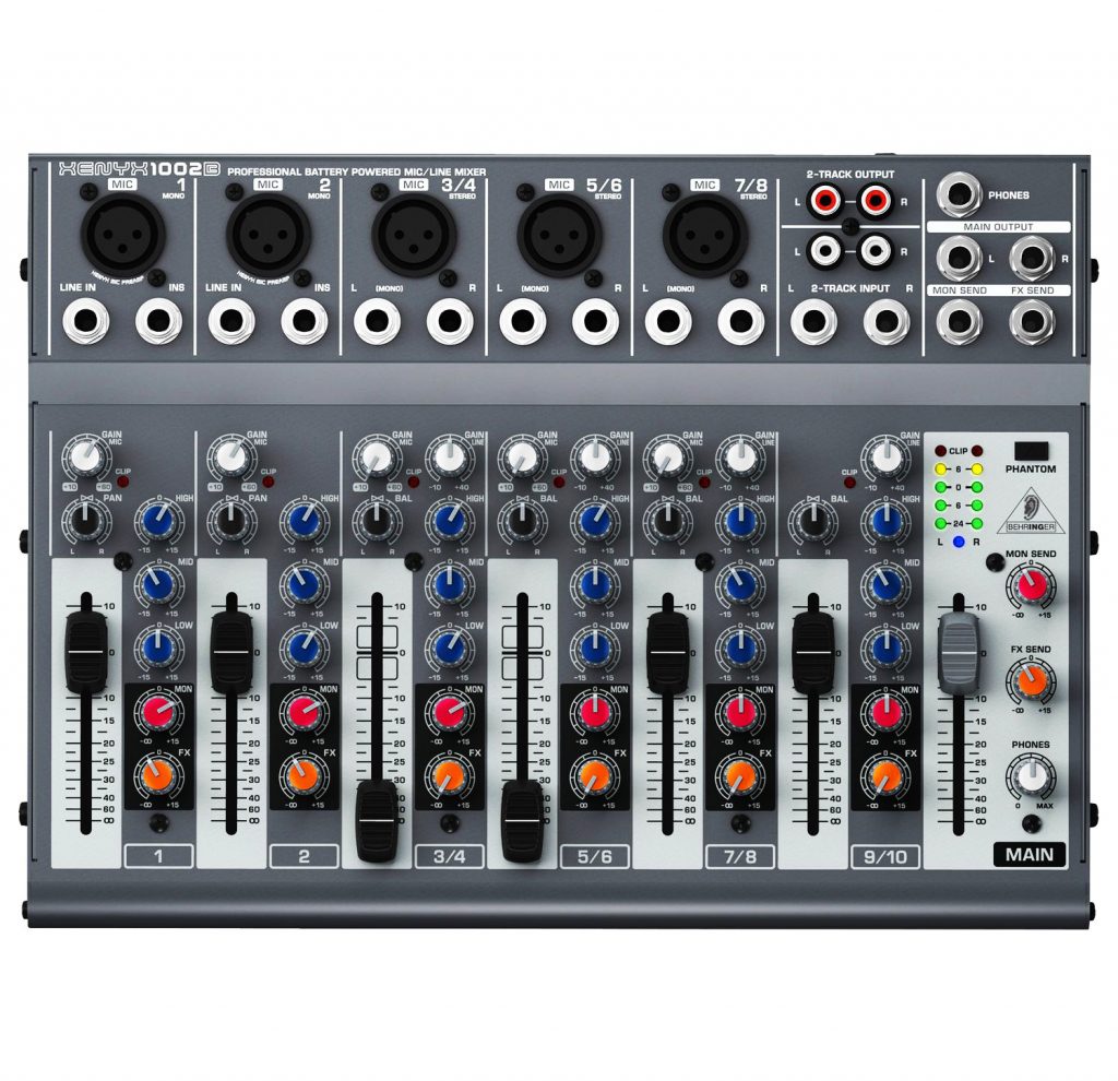 Behringer XENYX 1002B 10 Input Battery Powered Mixer - add extra inputs