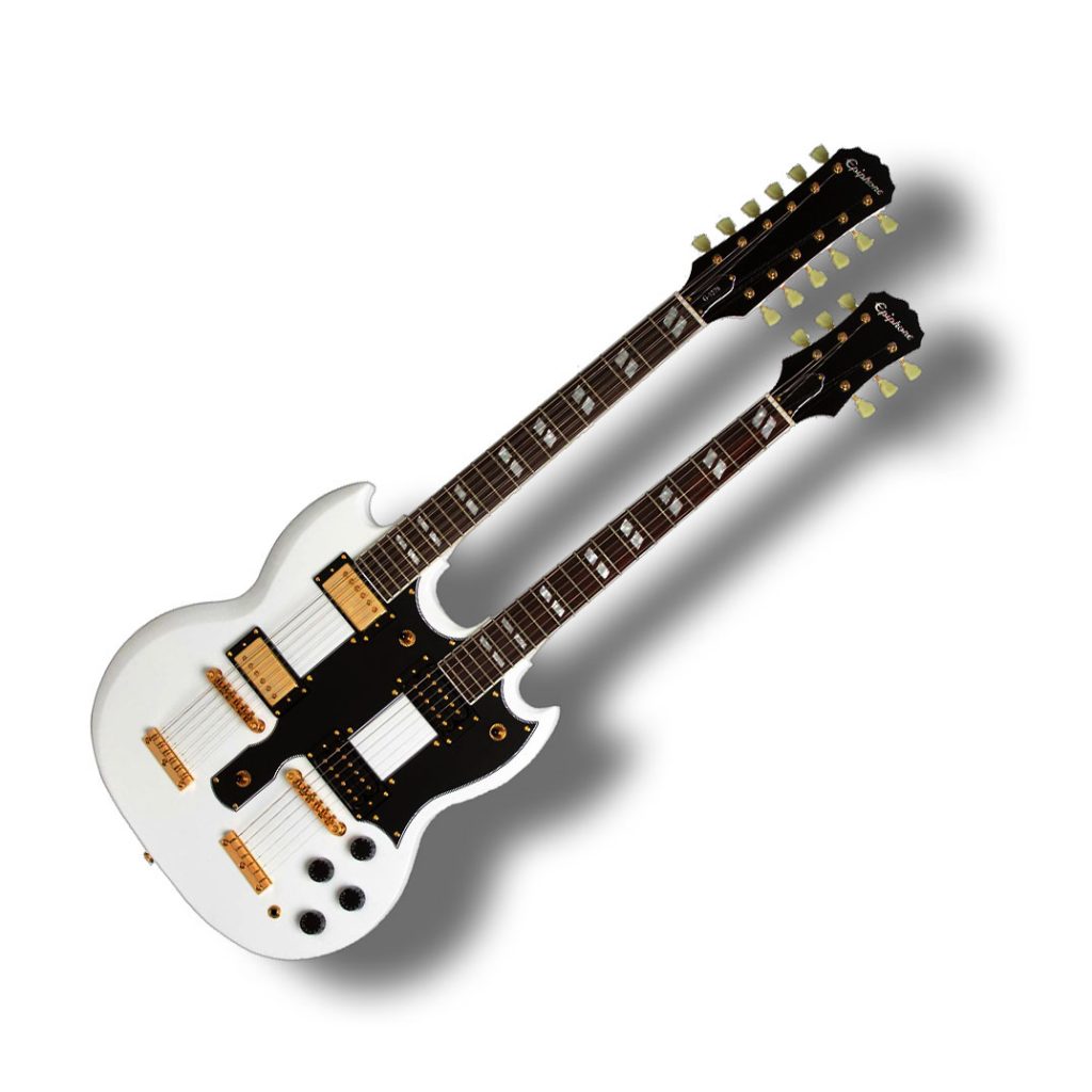 Limited Edition Epiphone G1275 Double Neck Electric Guitar Alpine White 