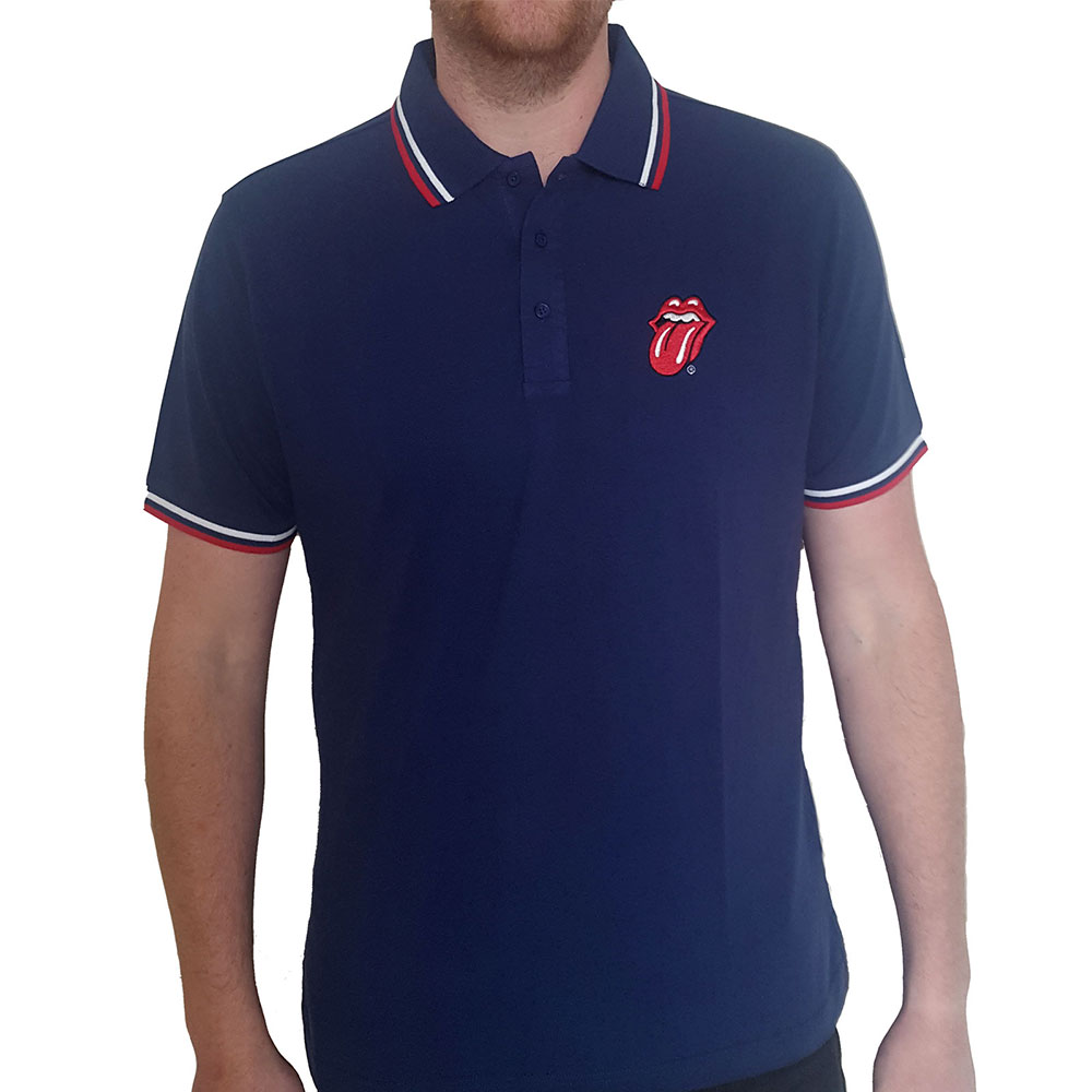 The Rolling Stones Unisex Polo Shirt: Classic Tongue - NAVY 2XL – South ...