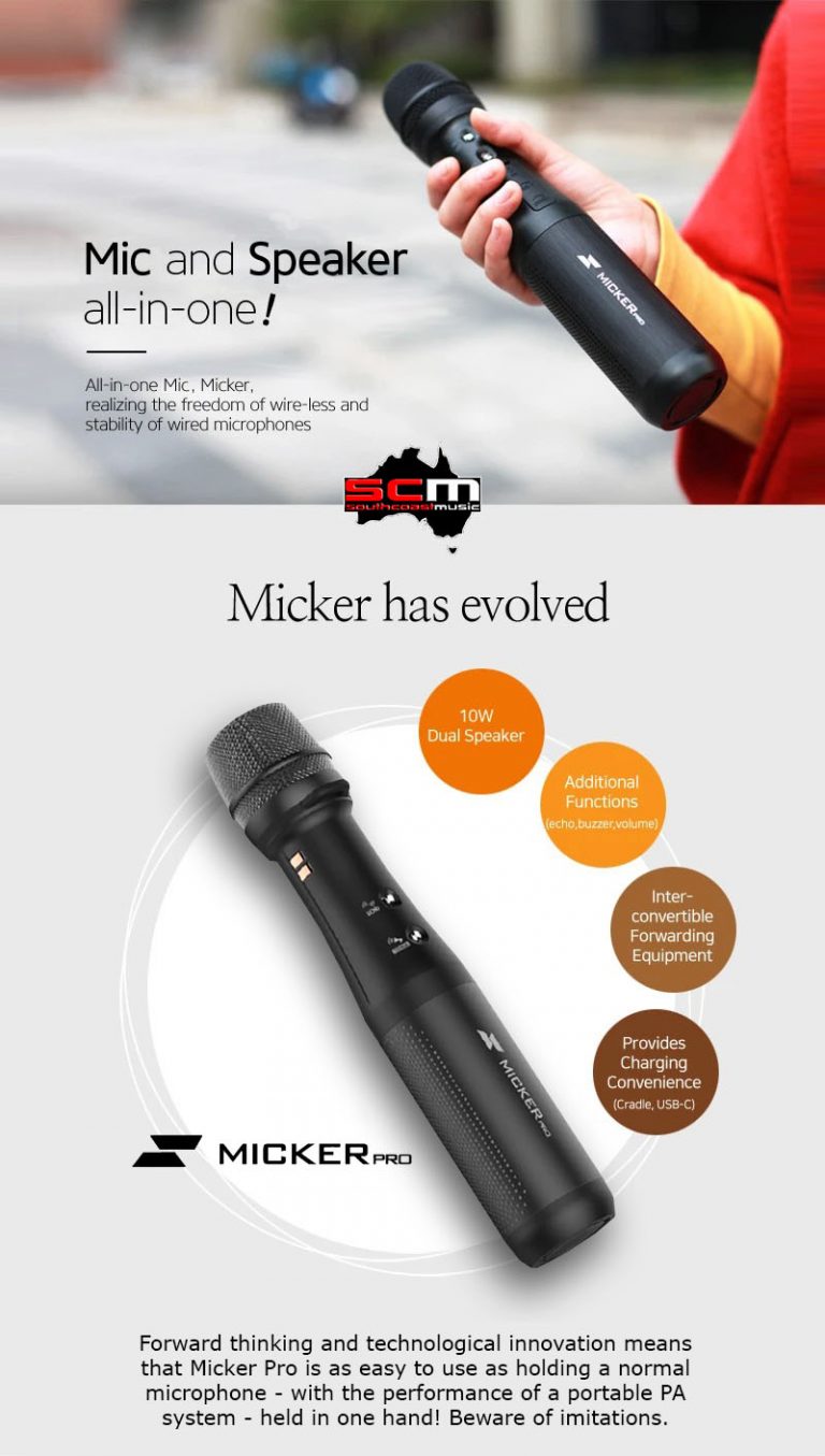 MICKER PRO Handheld Microphone with Built In Speaker - Handheld ...